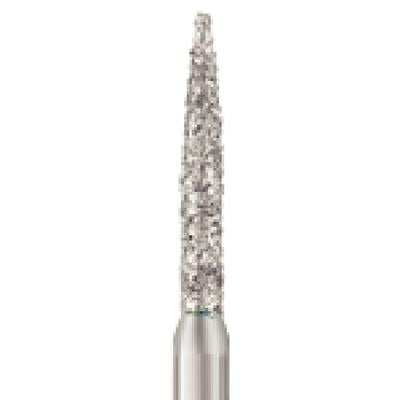 Patterson® Disposable Diamond Bur, FG, Fine Grit, Red Ring, Flame Shape, 1.2 mm Diameter, 8.0 mm Length, 25/Pkg, #862-012F