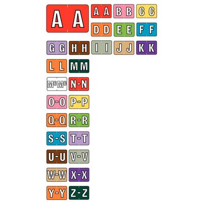 Barkley® ABKM and Sycom® Compatible Alpha Label File Box Starter System, 2,061 Assorted Labels/Set