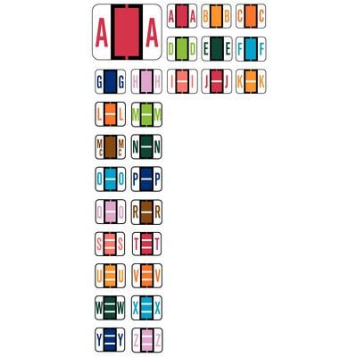 Smead Alpha-Z Compatible Alpha Label Complete Roll System, 13,500 Labels/Set, 1-1/4" W x 1" H