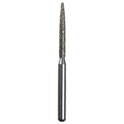 Spring Disposable Diamond Bur, Regular FG, Coarse, Green Ring, Flame Shape, #863, 1.2 mm Diameter, 10 mm Length, 10/Pkg
