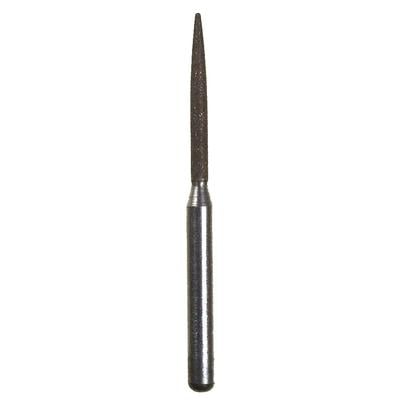 Spring Disposable Diamond Bur, Extra Fine Grit, Flame Shape, Friction Grip, Yellow Ring, #863, 1.2 mm Diameter, 10 mm Length, 10/Pkg