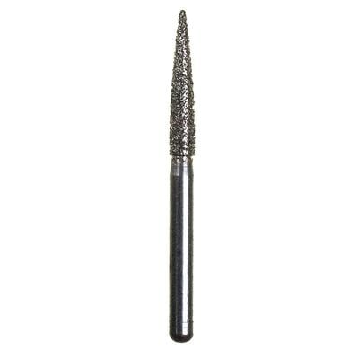 Spring Disposable Diamond Bur, Regular FG, Coarse, Green Ring, Flame Shape, #863, 1.8 mm Diameter, 9 mm Length, 10/Pkg
