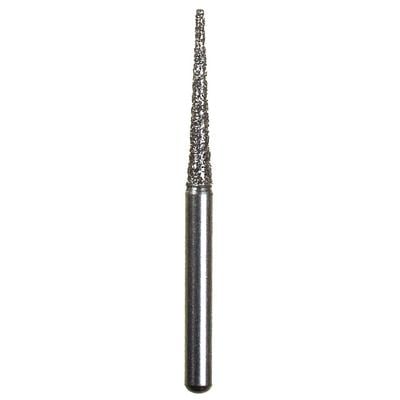 Spring Disposable Diamond Bur, Regular FG, Coarse, Green Ring, Cone Flat End, #847, 1.2 mm Diameter, 9 mm Length, 10/Pkg