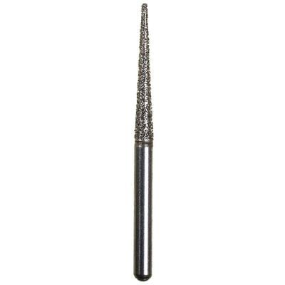 Spring Disposable Diamond Bur, Regular FG, Medium Grit, Cone Round End, #850, 1.2 mm Diameter, 11 mm Length, Gray Ring, 10/Pkg