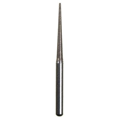 Spring Disposable Diamond Bur, Regular FG, Extra Fine Grit, Yellow Ring, Cone Round End, #850, 1.2 mm Diameter, 11 mm Length - 10/Pkg