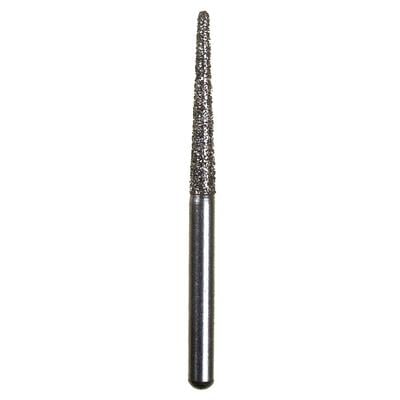 Spring Disposable Diamond Bur, Regular FG, Medium Grit, Cone Round End, #850, 1.4 mm Diameter, 10 mm Length, Gray Ring, 10/Pkg