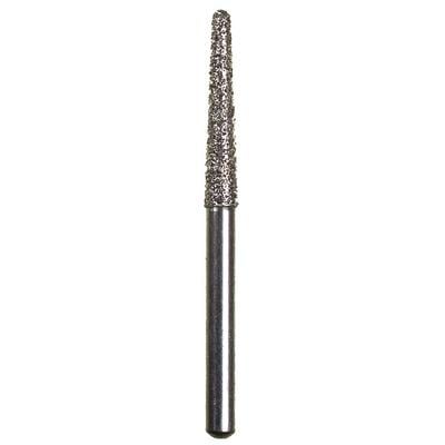 Spring Disposable Diamond Bur, Fine Grit, Cone Round End, #850, Friction Grip, Red Ring, 1.8 mm Diameter, 10 mm Length, 10/Pkg