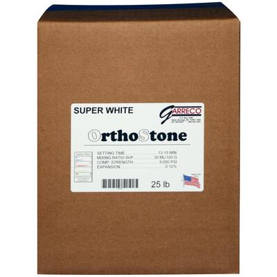 Garreco OrthoStone Dental Orthodontic Stone, White, 25 lb
