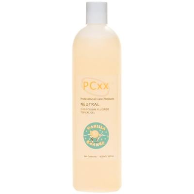 PCxx™ 2.0% Sodium Fluoride Neutral Gel, 16.6 oz Bottle, Vanilla Orange, NDC 62007-0823-16