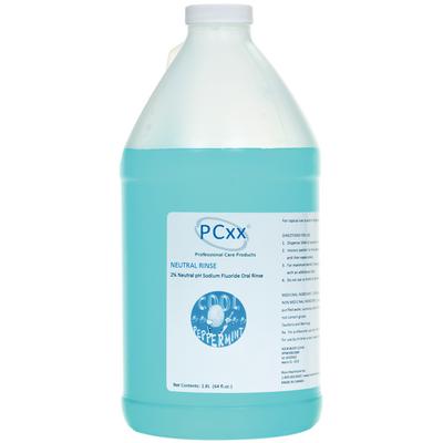 PCxx 2.0% Sodium Fluoride Neutral Rinse, 2 Liter (64 oz) Bottle, Cool Peppermint, FL-OFC-N-MT