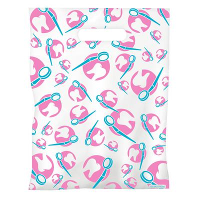Dental Scatter Bags, Teeth & Mirror Design, 7-1/2" W x 10" H, White, 100/Pkg
