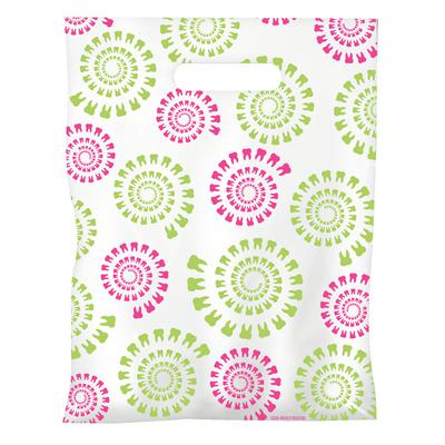 Dental Scatter Bags, Teeth Swirls Design, 7.5" W x 10" H, White, 100/Pkg