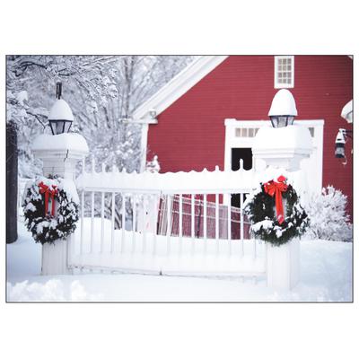 Designer's Choice Holiday Personalized Postcard, Snowy Gate, 6" W x 4-1/4" H, 100/Pkg