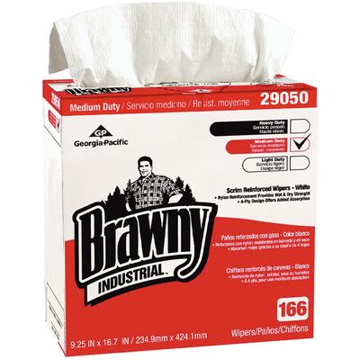Brawny Professional Medium Duty Scrim Reinforced Wipers, 4-Ply, 9-1/4" x 16.7", 830 per Box