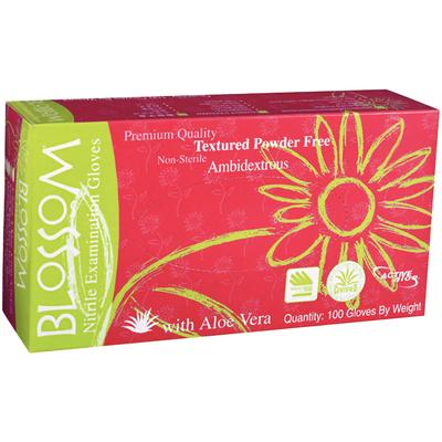 Blossom® Green Nitrile Exam Gloves, Powder Free, Non-Sterile, Large, 100/Box