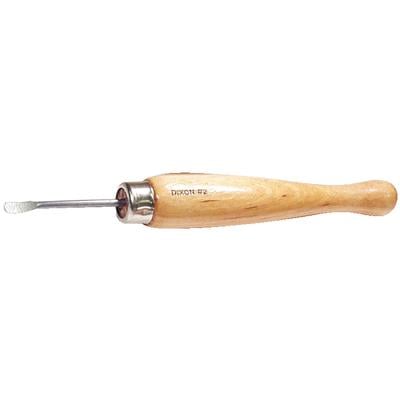 Dixon Vul-Crylic Chisel, Single End, Design No. 2, 6" Overall Length, Hardwood Handle