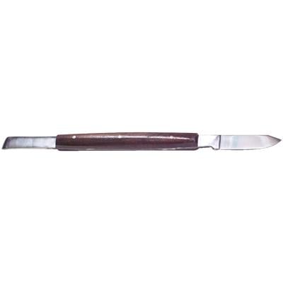 Dixon Fahnstock Spatula No. 4, Double-Ended, Stainless Steel Blade, Wood Handle, 7" Overall Length, 1/Pkg