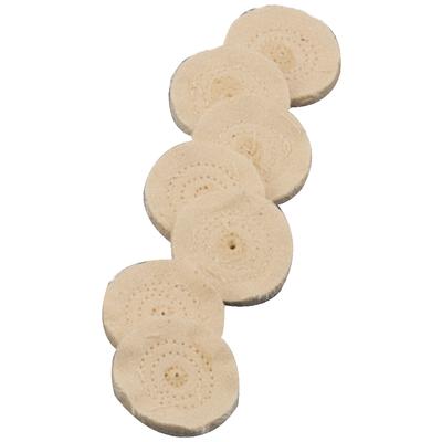 Dixon Miniature Finex Muslin Buffs, 16-Ply, 1-1/4", 3-Row Stitching, 12/Pkg