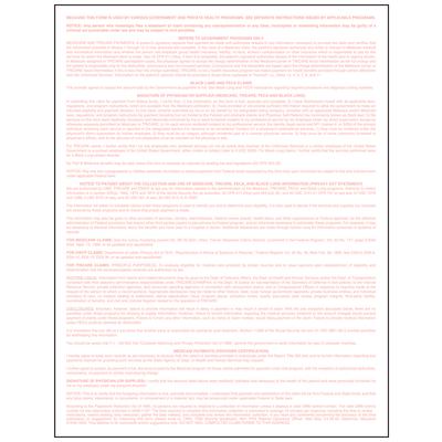 CMS-1500 (02/12) Claim Forms, Single Sheet Laser Compatible, Personalized, Nonpadded, 8.5" x 11", 500/Pkg