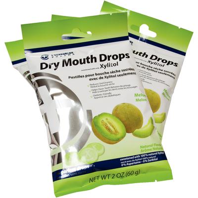 Miradent Xylitol Drops - Melon, Display Box of 12 Packs (26 pieces/pack), 630185