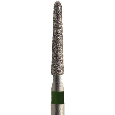 Meisinger Singles Disposable Diamond Bur FGSS, Round End Taper, Coarse, Black Ring, #1114.6CS, 1.4 mm Diameter, 6.0 mm Length, 25/Pkg