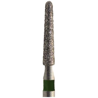 Meisinger Singles Disposable Diamond Bur, FGSS, Round End Taper, Coarse, Black Ring, #1116.6CS, 1.6 mm Diameter, 6.0 mm Length, 25/Pkg