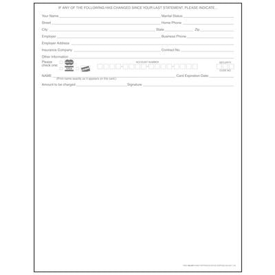 Laser Statement Paper, 8.5" x 11", Green with Visa, MasterCard and Discover Card Logos, 500/Pkg