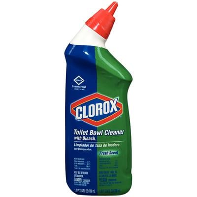 Clorox Toilet Bowl Cleaner with Bleach, 24 oz Bottle, CLOOO31EA