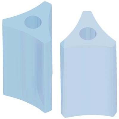 Quickmat Delta Silicone Tubes Refill, 30/Pkg (10 Blue, 20 Transparent)