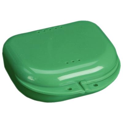 Plasdent Chroma Retainer Box with Label, Grass Green, Vented, Hinged Lid, 3-1/8"W x 3"L x 1"H, 12/Pkg, CR2000-4X