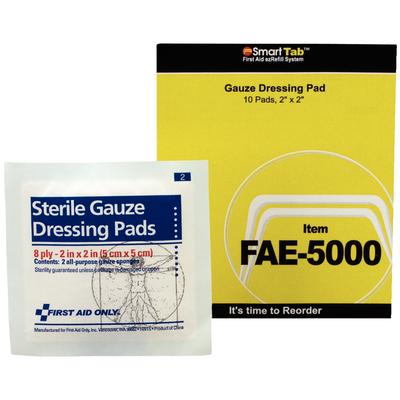 SmartCompliance™ Gauze Pads, 2" x 2", Sterile, 10/Pkg