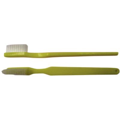 Team Technologies P41 Soft Toothbrush, Adult, Yellow, Slip Prevention Grip, 72/Pkg