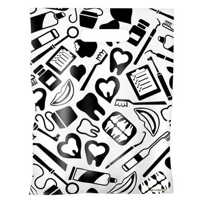 Dental Scatter Bags, Dental Mixup Design, Two Color, 7-1/2" W x 10" H, 100/Pkg