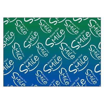 Share Your Smile 4-Up Laser Postcard, 5-1/2" W x 4-1/4" H, 100/Pkg - Green & Blue