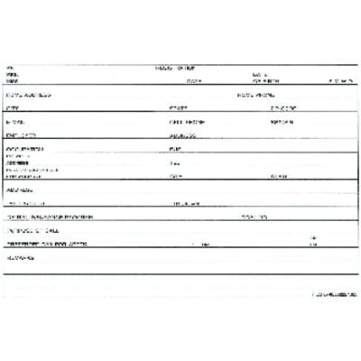 Registration Cards with Medical History, 4" x 6", 2-Sided, White, 100/Pkg
