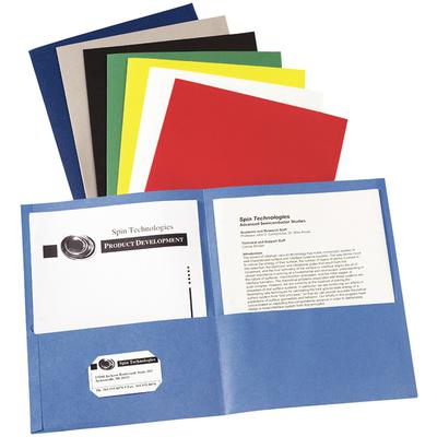 2-Pocket Folders, Letter Size (8.5" x 11"), White, 25/Pkg, AVE 47991