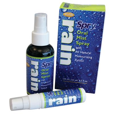 Spry Rain Oral Mist Spray, 3.5 fl oz Bottle with 1.0 fl oz Take-Along Bottle
