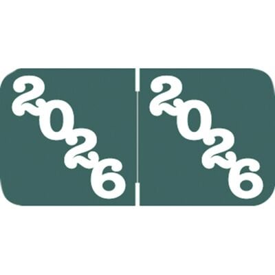 2026 Aging Labels, Jeter Compatible, 1-1/2" W x 3/4" H, Gray/White, 500/Roll