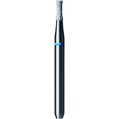 Shofu Pro-Cut Diamond Burs – FG, Medium Grit, Blue Ring, Inverted Cone with Collar, 1.3 mm Diameter, 3.3 mm Length, 5/Pkg, # D025M