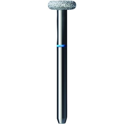 Shofu Pro-Cut Diamond Bur FG, Medium Grit, Blue Ring, Wheel Shape, 4.4 mm Diameter x 1.6 mm Length, 5/Pkg, D038M