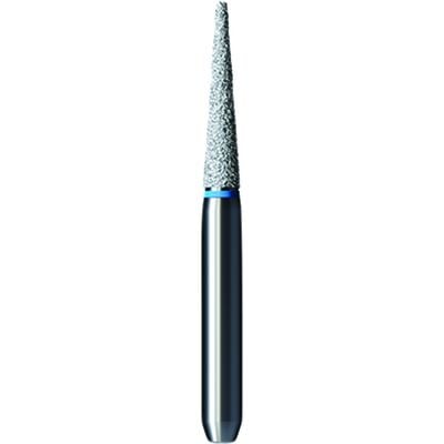 Shofu Pro-Cut Diamond Burs, FG, Medium Grit, Blue Ring, Flat End Taper, 1.5 mm Diameter, 7.2 mm Length, 5/Pkg, #D069M