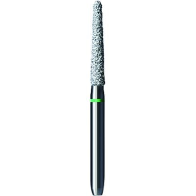 Shofu Pro-Cut Diamond Burs – FG, Coarse, Green, Round End Taper, 5/Pkg - # D110C, 1.7 mm Diameter, 9.3 mm Length