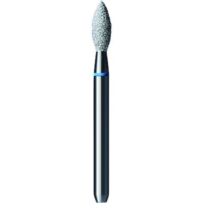 Shofu Pro-Cut Diamond Burs, FG, Medium Grit, Blue Ring, Bud Shape, 2 mm Diameter, 5.2 mm Length, 5/Pkg