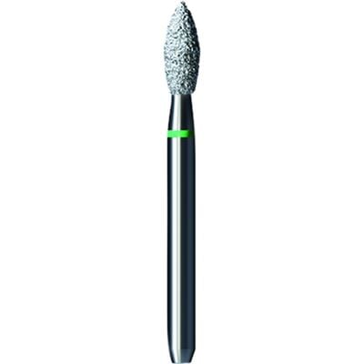 Shofu Pro-Cut Diamond Burs – FG, Coarse, Green, Bud, 2.1 mm Diameter, 5.3 mm Length, 5/Pkg, # D125C
