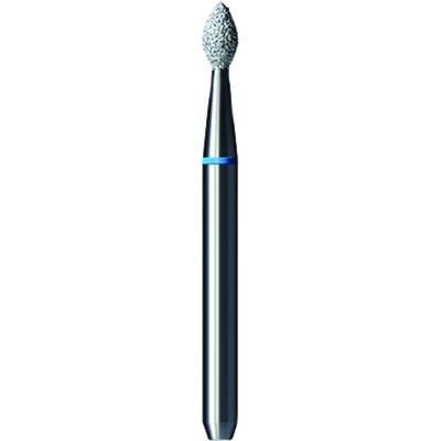 Shofu Pro-Cut Diamond Burs, FG, Medium Grit, Blue Ring, Bud Shape, 1.5 mm Diameter x 3.2 mm Length, 5/Pkg