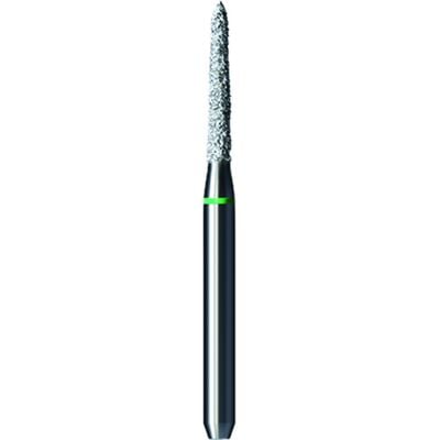 Pro-Cut Diamond Burs – FG, Coarse, Green, Torpedo, 1.4 mm Diameter, 8.3 mm Length, 5/Pkg
