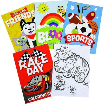 Assorted Coloring Books, 72/Pkg