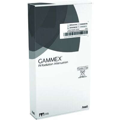 GAMMEX PI Radiation Attenuation Specialty Gloves, Latex Free, Powder Free, Black, Size 6.5, 5 Pair/Pkg