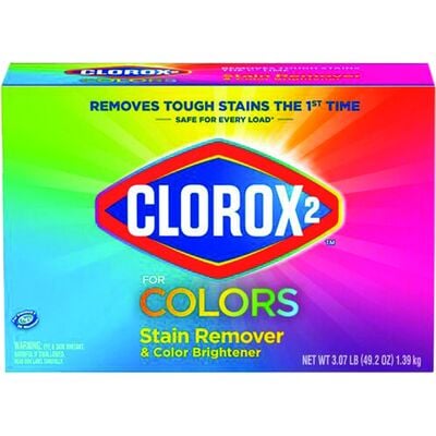 Clorox for Colors Stain Remover and Color Brightener Powder, 49.20 oz Box, 1/Pkg