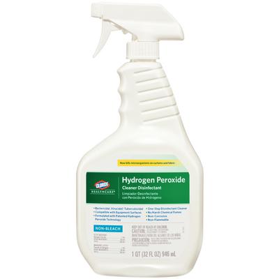 Clorox Hydrogen Peroxide Disinfecting Cleaner Spray, 32 oz Bottle, Ready-to-Use, 1/Pkg